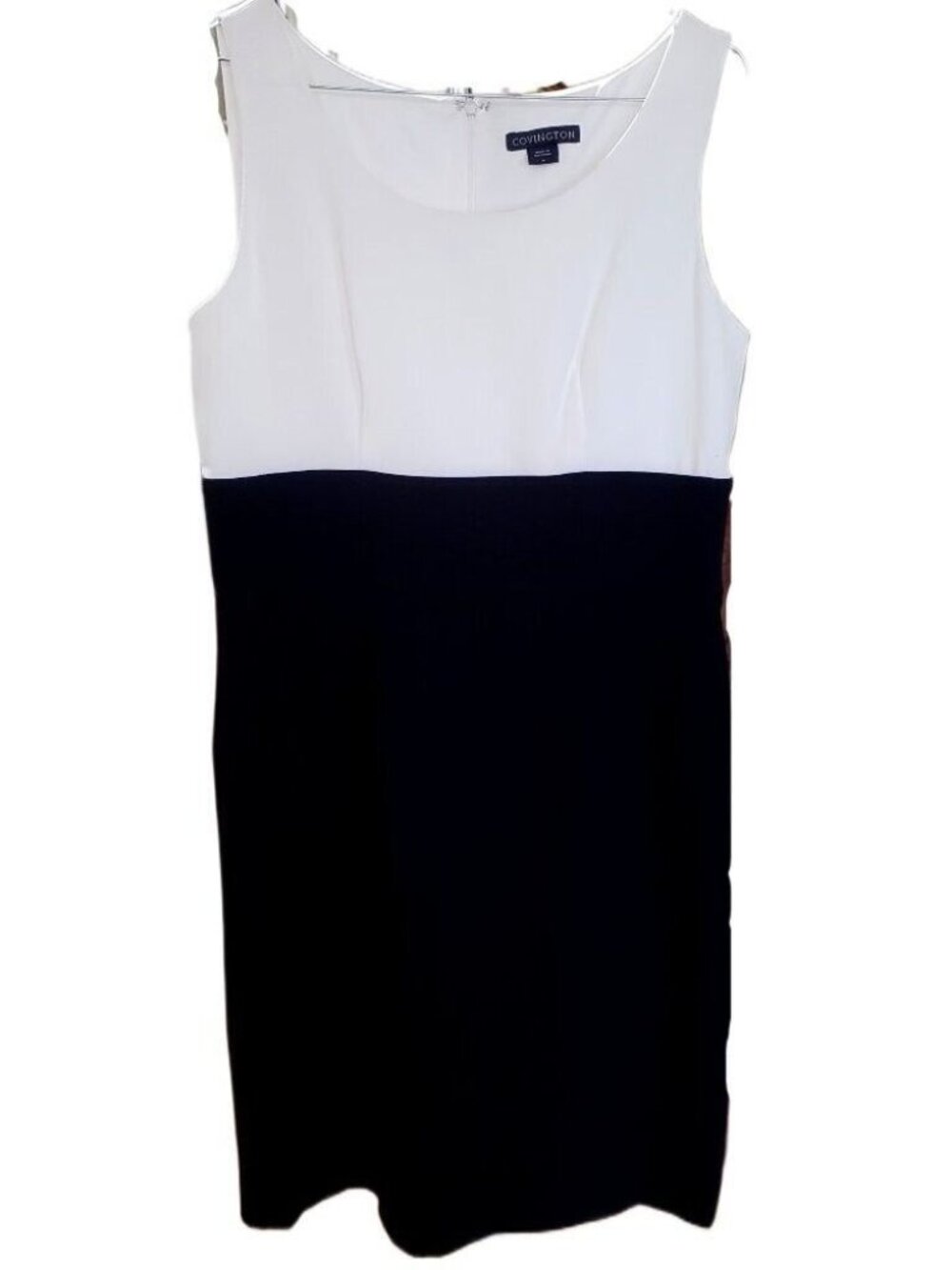 Covington Black & White Sleeveless Dress